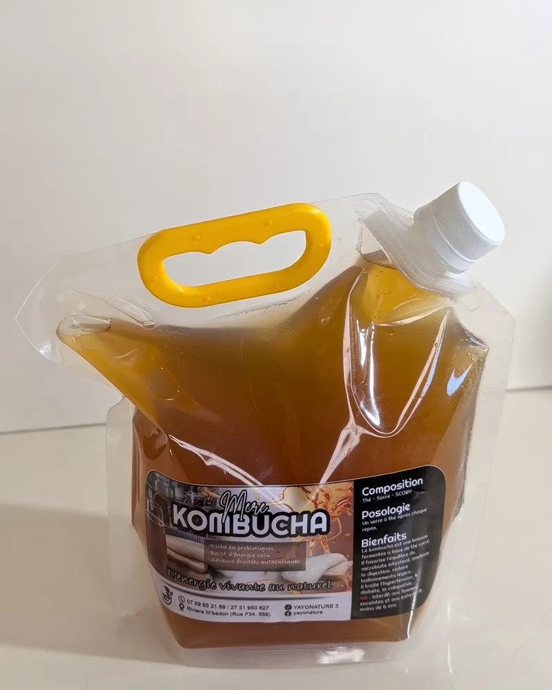 Pochette de kombucha YAYO Nature avec bec verseur